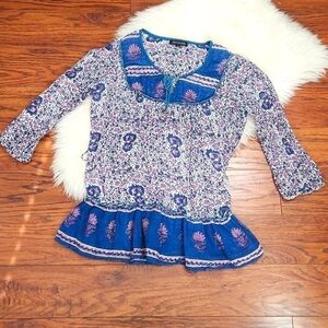 Karma Highway Peasant Boho Blouse